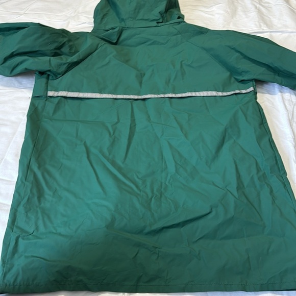 Lands End Green Hooded Raincoat Size 6/7 snap front - Picture 7 of 7